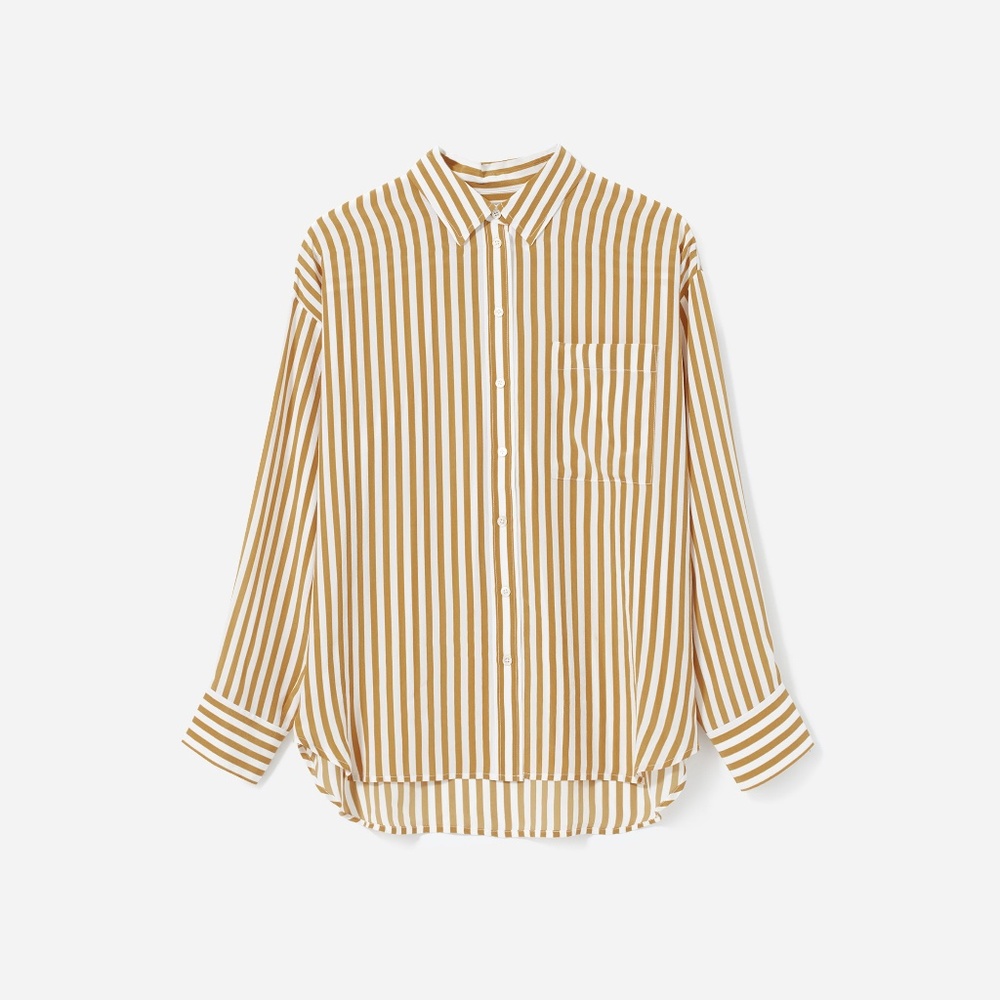 Everlane Clean Silk Oversized Shirt